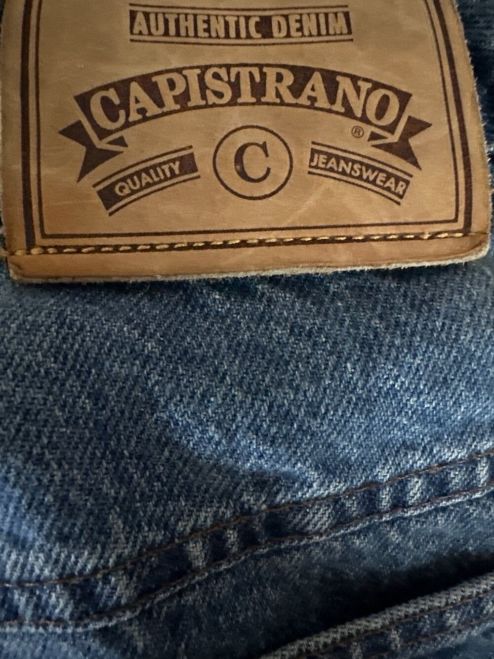 Y2k Capistrano Blue Jeans Plus 18 High Waist Blue Denim 100% Cotton Mom Tapered - Picture 3 of 8